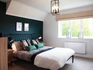 Beautifully designed guest rooms at new homes in Hoylandswaine