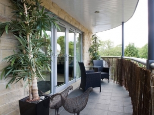 Balcony of show apartment in Somersbury Court.