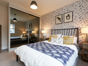 Double bedroom with integrated wardrobes