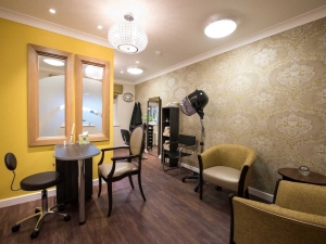 The care facility even has it's own salon - Elegance.
