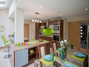 Kitchen / dining area in showhome at The Willows, Shelf