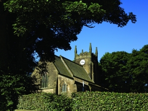 The local church near the new Swaine Meadow development in Hoylandswaine.