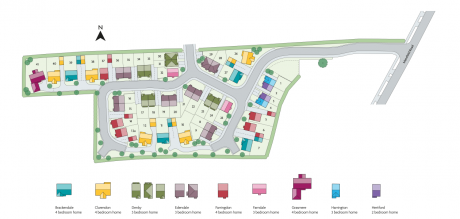 Highfields, Clowne - Site Map